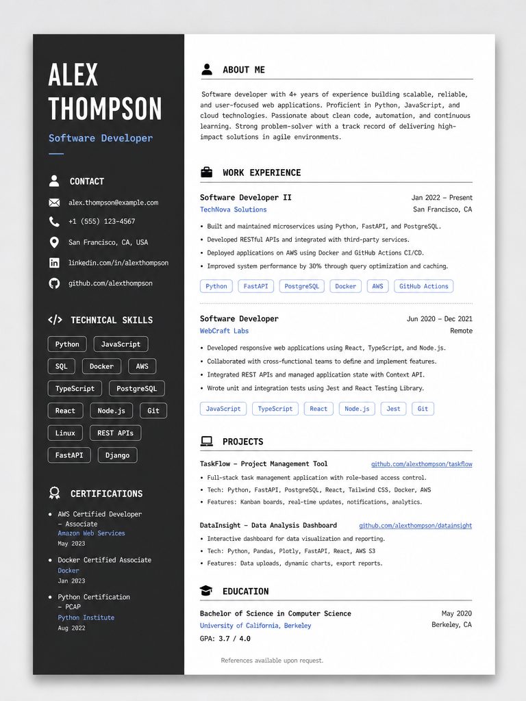 Tech Stack template